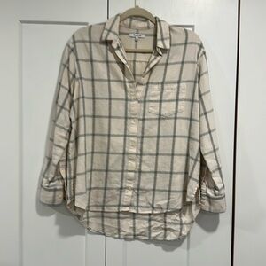 Madewell Windowpane Oversized Button Down
